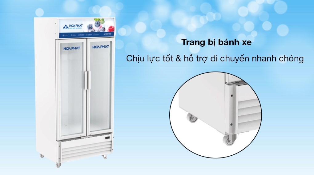 Tủ mát trưng bày Hòa Phát 1 ngăn 2 cánh HSR D8526