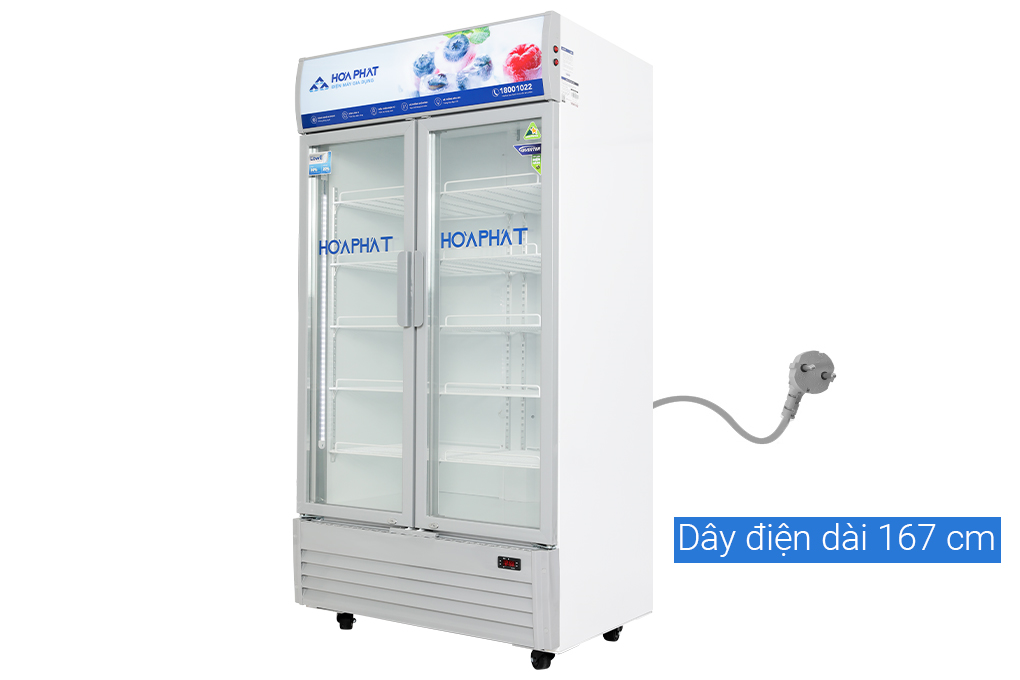 Tủ mát trưng bày Hòa Phát 1 ngăn 2 cánh HSR D8812 1200L