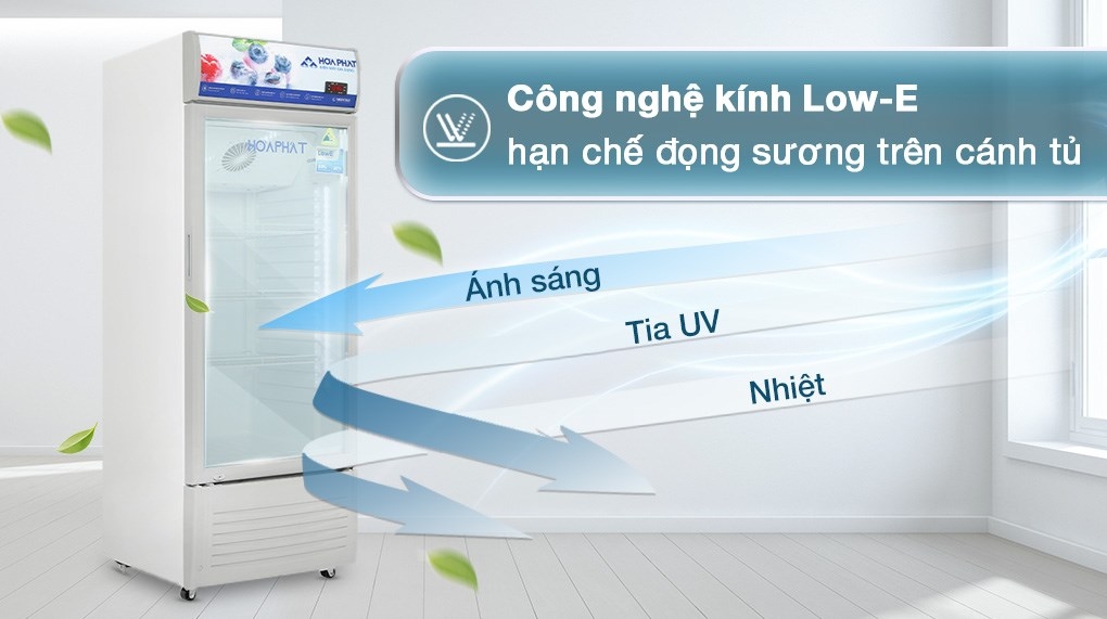 Tủ mát Hòa Phát 1 cánh HSR D6195 500L Dàn đồng.