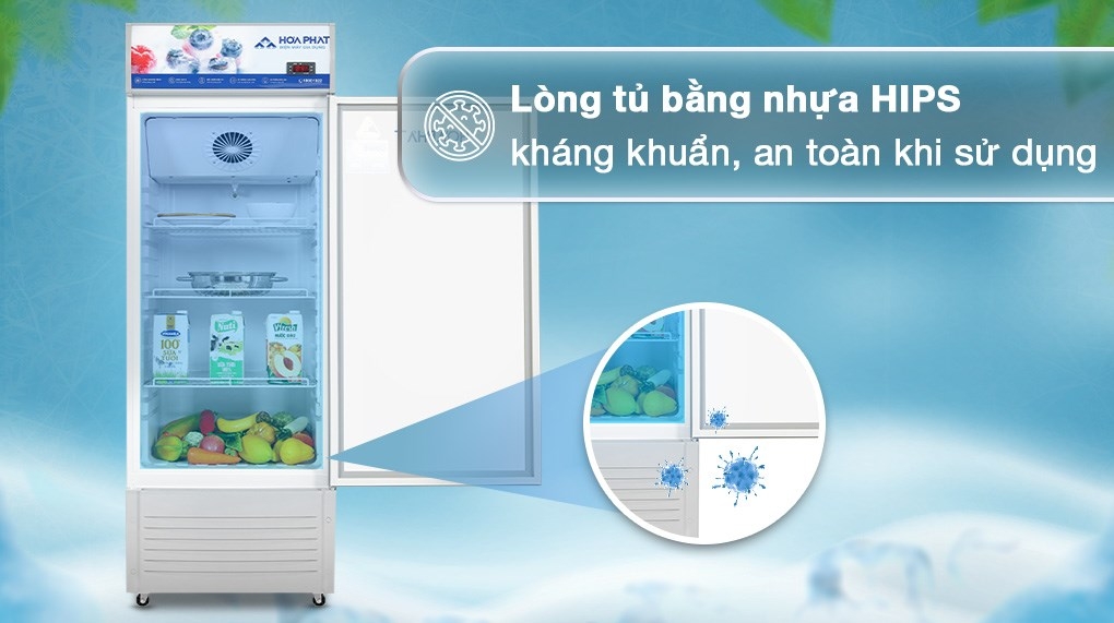 Tủ mát Hòa Phát 1 cánh HSR D6195 500L Dàn đồng