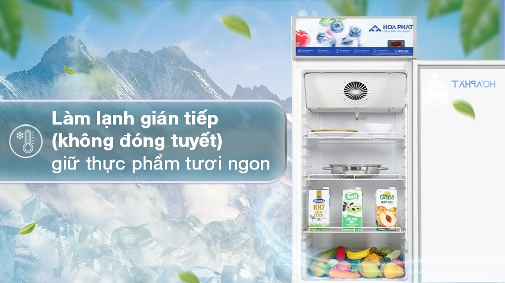 Tủ mát Hòa Phát 1 cánh HSR D6195 500L Dàn đồng.