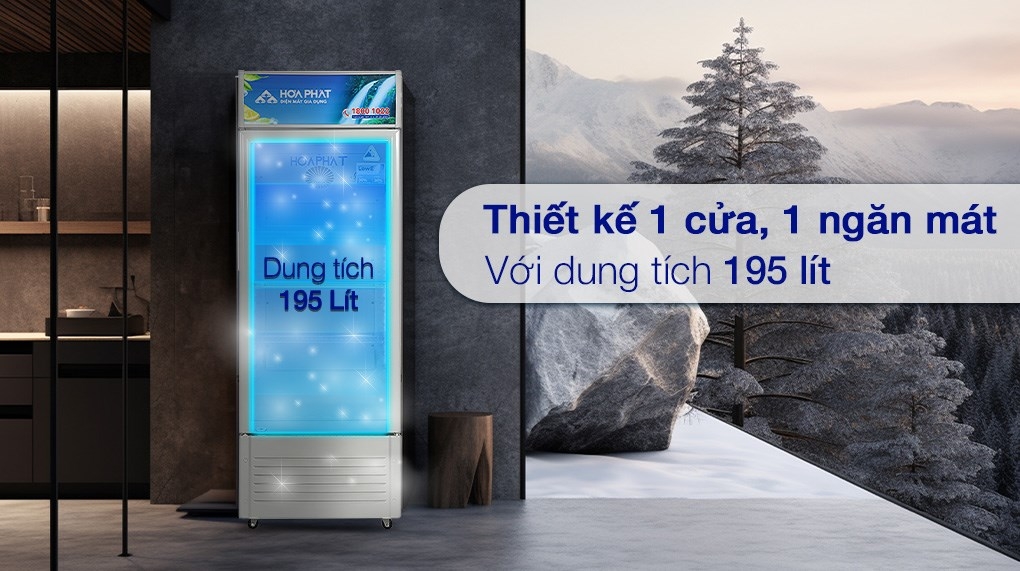 Tủ mát thiết kế tiện lợi có 4 bánh xe dễ dàng di chuyển