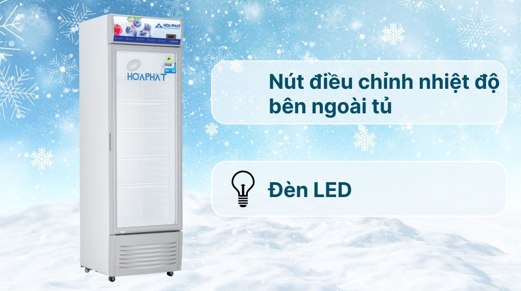 Tủ mát Hòa Phát 1 cánh HSR D6280 700L Dàn Đồng