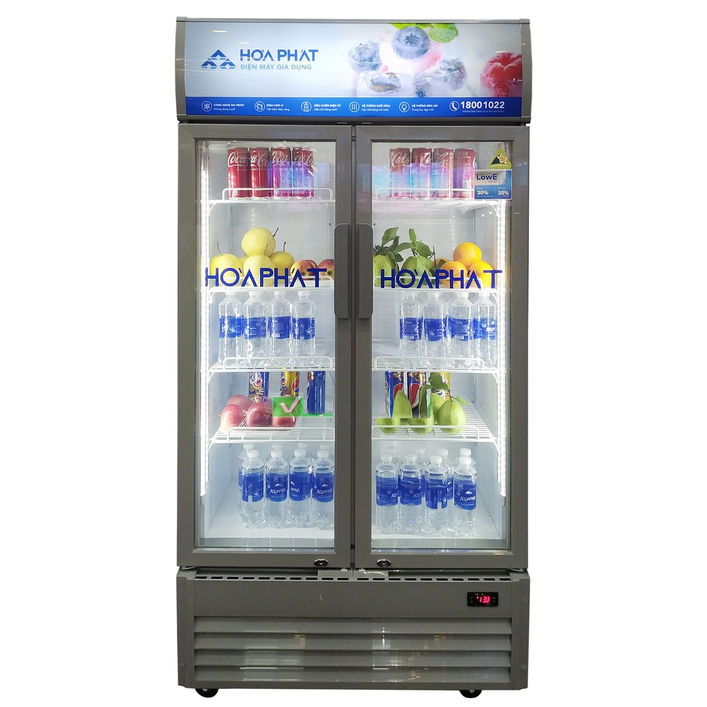 Tủ mát trưng bày Hòa Phát 1 ngăn 2 cánh HSR D6526 1000L.
