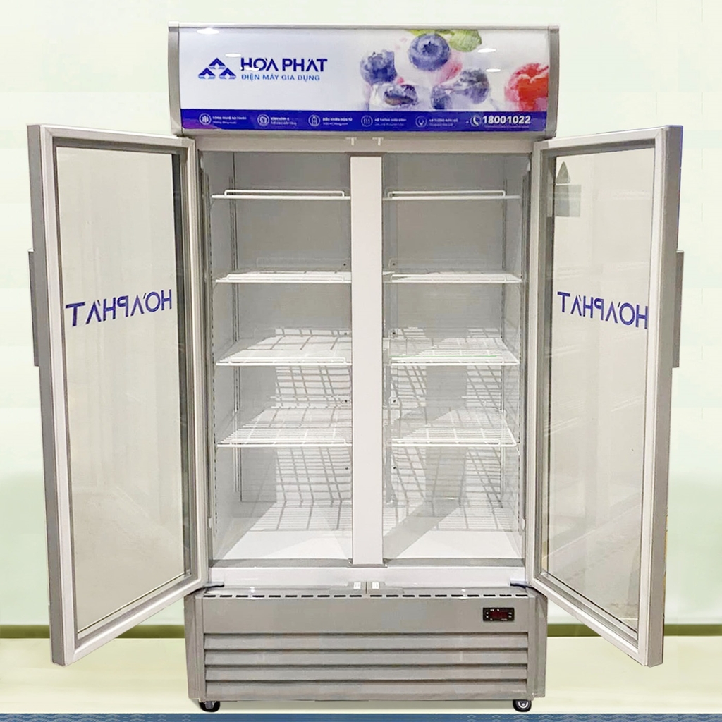 Thanh lý Tủ mát trưng bày Hòa Phát 1 ngăn 2 cánh HSR D6723 1100L