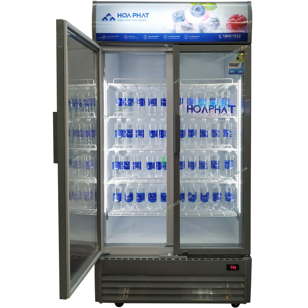 Thanh lý Tủ mát trưng bày Hòa Phát 1 ngăn 2 cánh HSR D6723 1100L