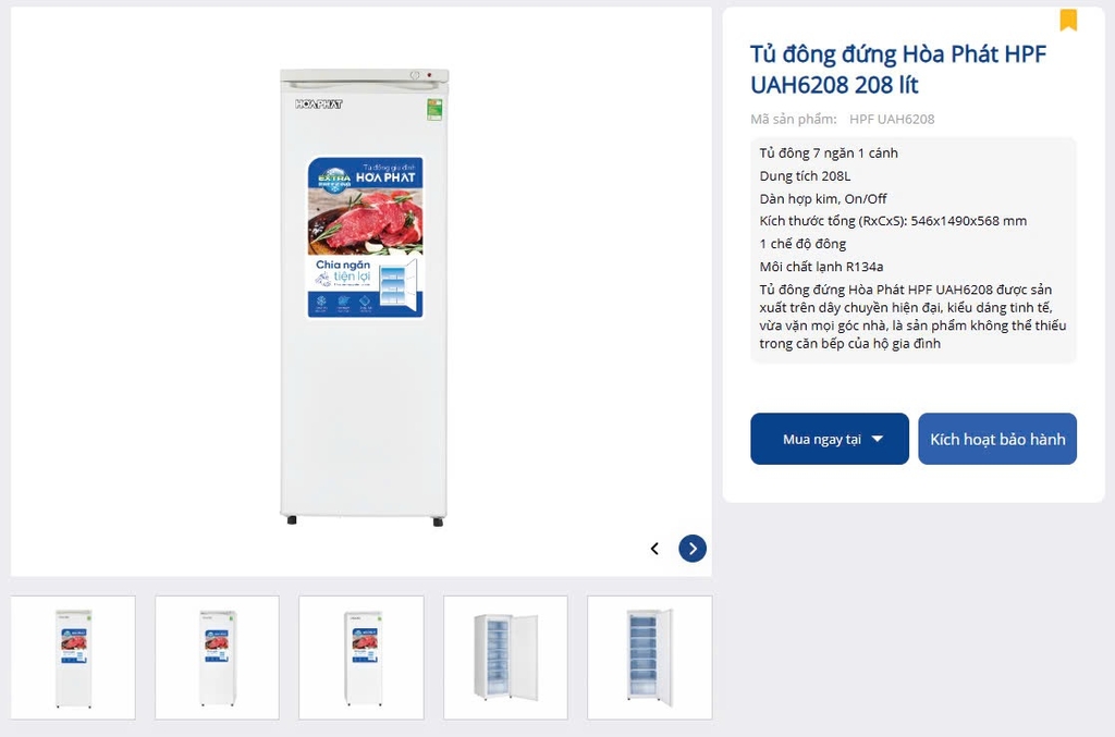 3 Mẫu tủ đông đứng chia tầng 4 tầng - 5 tầng - 7 tầng