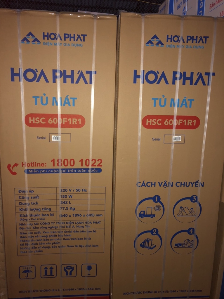 Tủ mát Hòa Phát HSC 600F1R1 600L - dàn lạnh trực tiếp