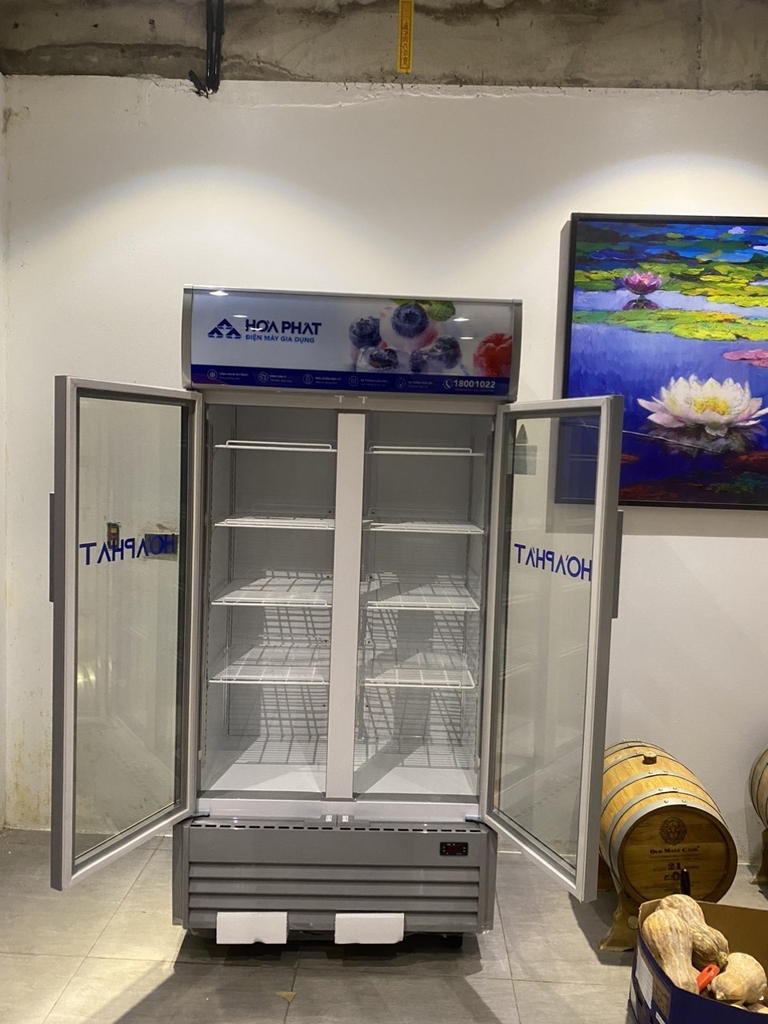 Tủ mát trưng bày Hòa Phát 1 ngăn 2 cánh HSR D6526 800 lít cao 1.9M X rộng 90CM