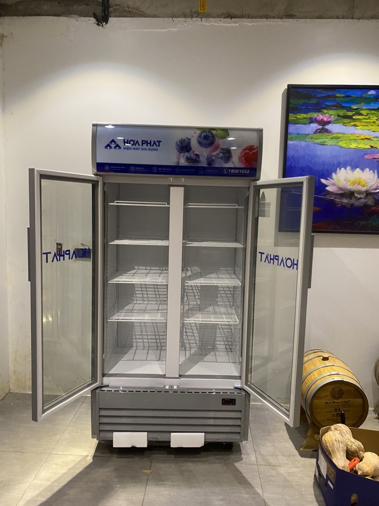 Tủ mát trưng bày Hòa Phát 1 ngăn 2 cánh HSR D6526 800 lít cao 1.9M X rộng 90CM