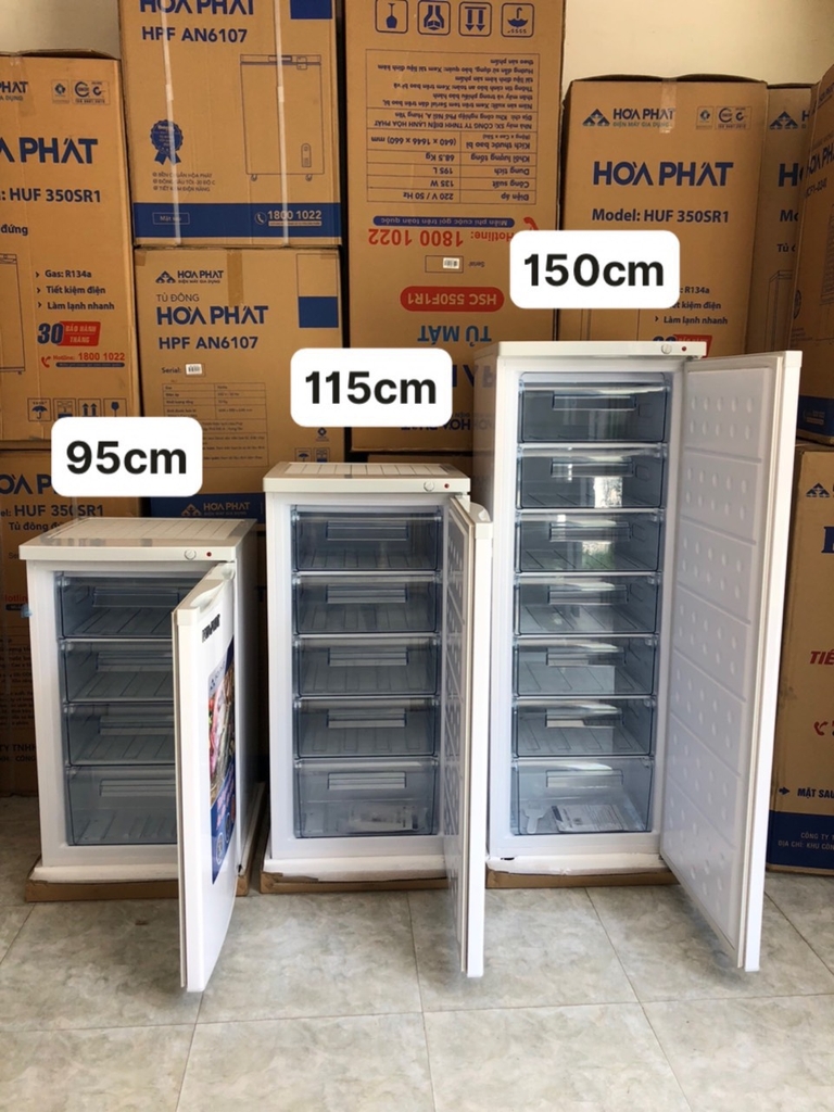 Tủ đông Hòa Phát đứng 106L 4 tầng 1 chế độ đông