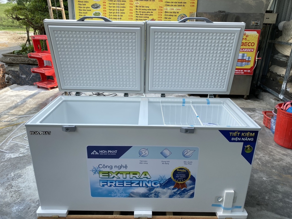 Tủ đông lớn Hòa Phát 1 chế độ đông 544L dài 1,7m X 75cm CS 120W