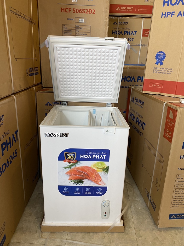 Tủ đông Hòa Phát 1 ngăn 1 chế độ đông HPF AD6107