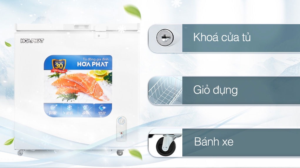 Tủ đông Hòa Phát 162 Lít HPF AD6162 / HCF 336S1Đ1
