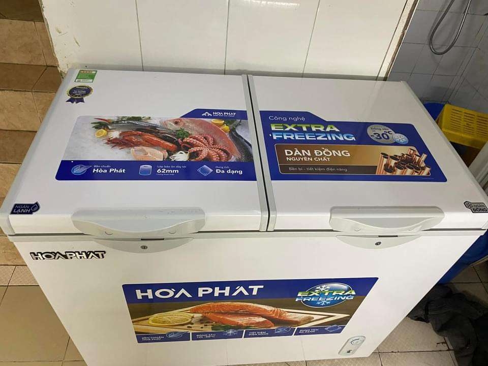 Giao tủ đông + mát hòa phát BD6205 tại số 17 ngõ 11 Trần thái tông - hà nội