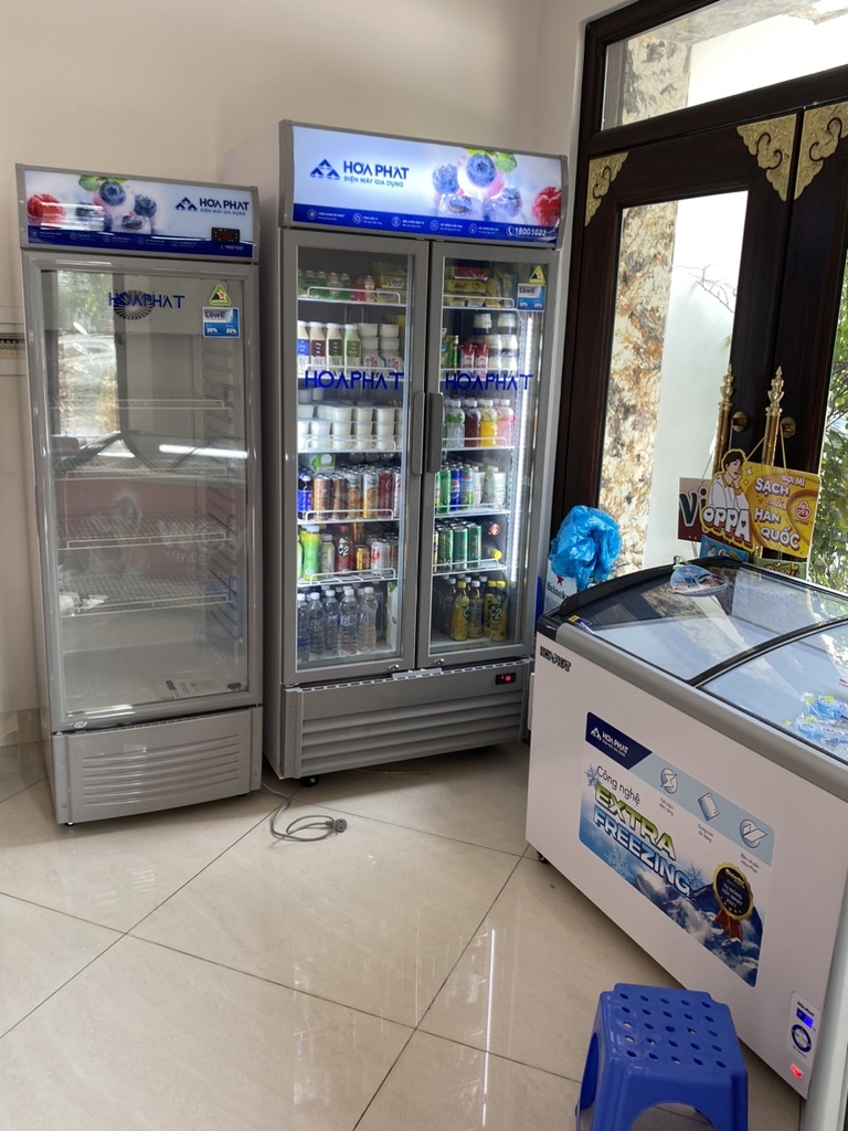 Giao tủ mát hòa phát 2 cánh tại Siêu Thị 86 Mart Số 39 LK9 Yên Xá Tân Triều Hà Nội