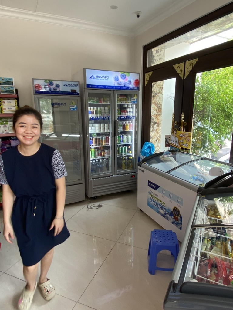 Giao tủ mát hòa phát 2 cánh tại Siêu Thị 86 Mart Số 39 LK9 Yên Xá Tân Triều Hà Nội