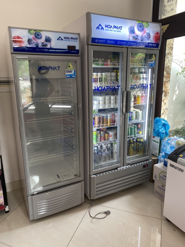 Giao tủ mát hòa phát 2 cánh tại Siêu Thị 86 Mart Số 39 LK9 Yên Xá Tân Triều Hà Nội
