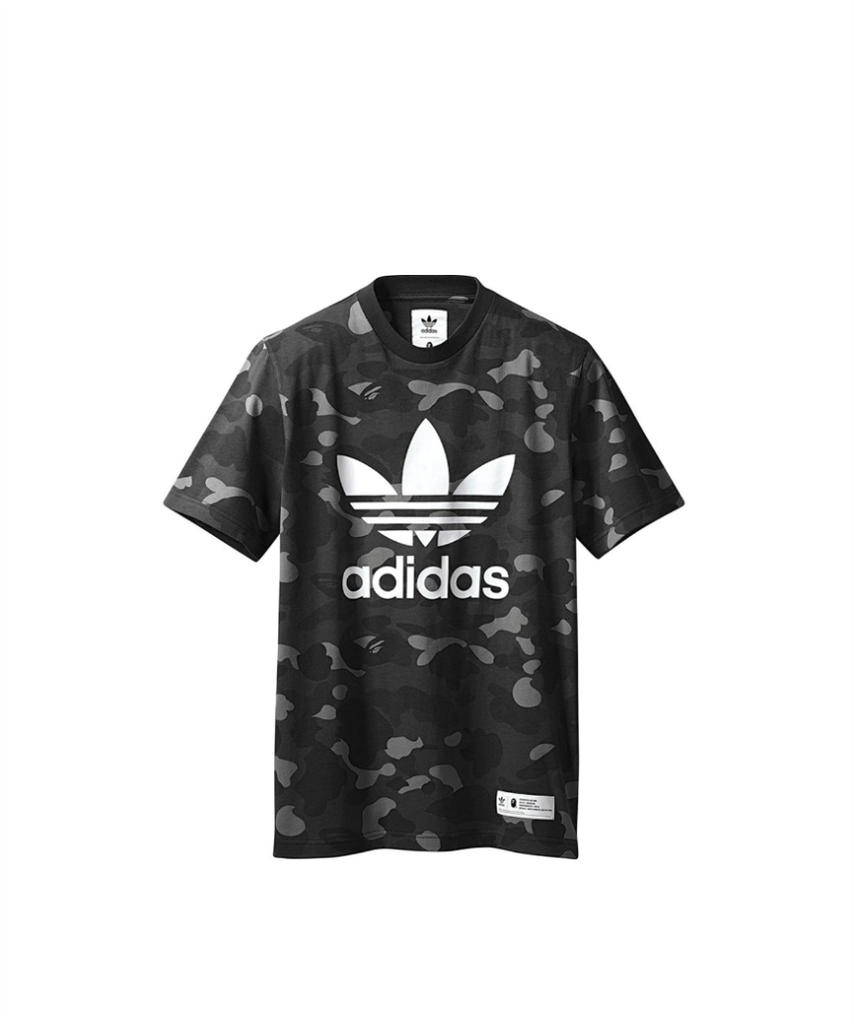 AUTHENTIC 100 BAPE X ADIDAS ADICOLOR TEE CINDER FW18 SHIBUYA TOWN