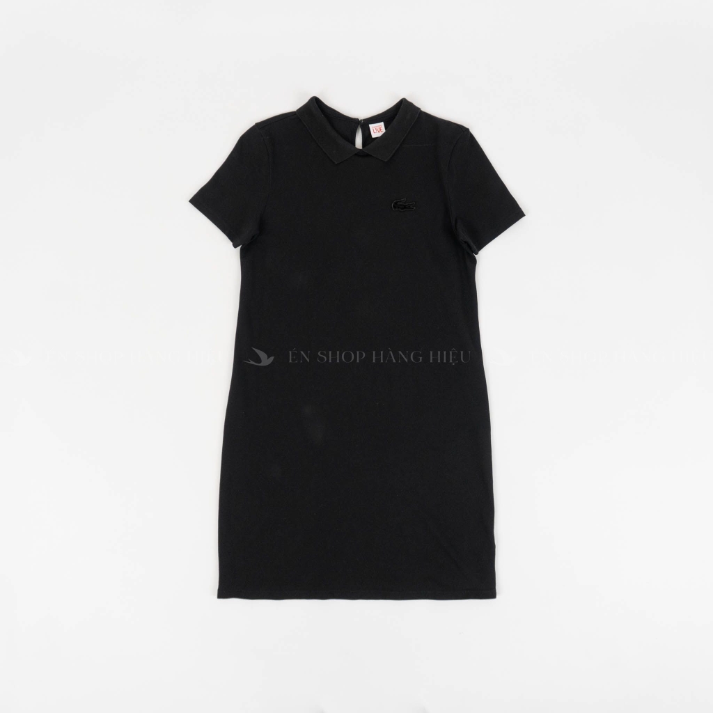 Váy Lacoste Lacoste Live polo đen ngắn tay - size L