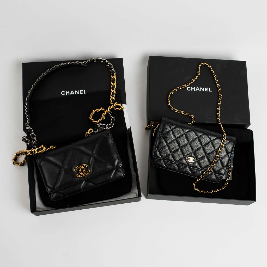 Buy PreOwned CHANEL Classic Wallet on Chain White Quilted Lambskin Leather   Affordable Luxury