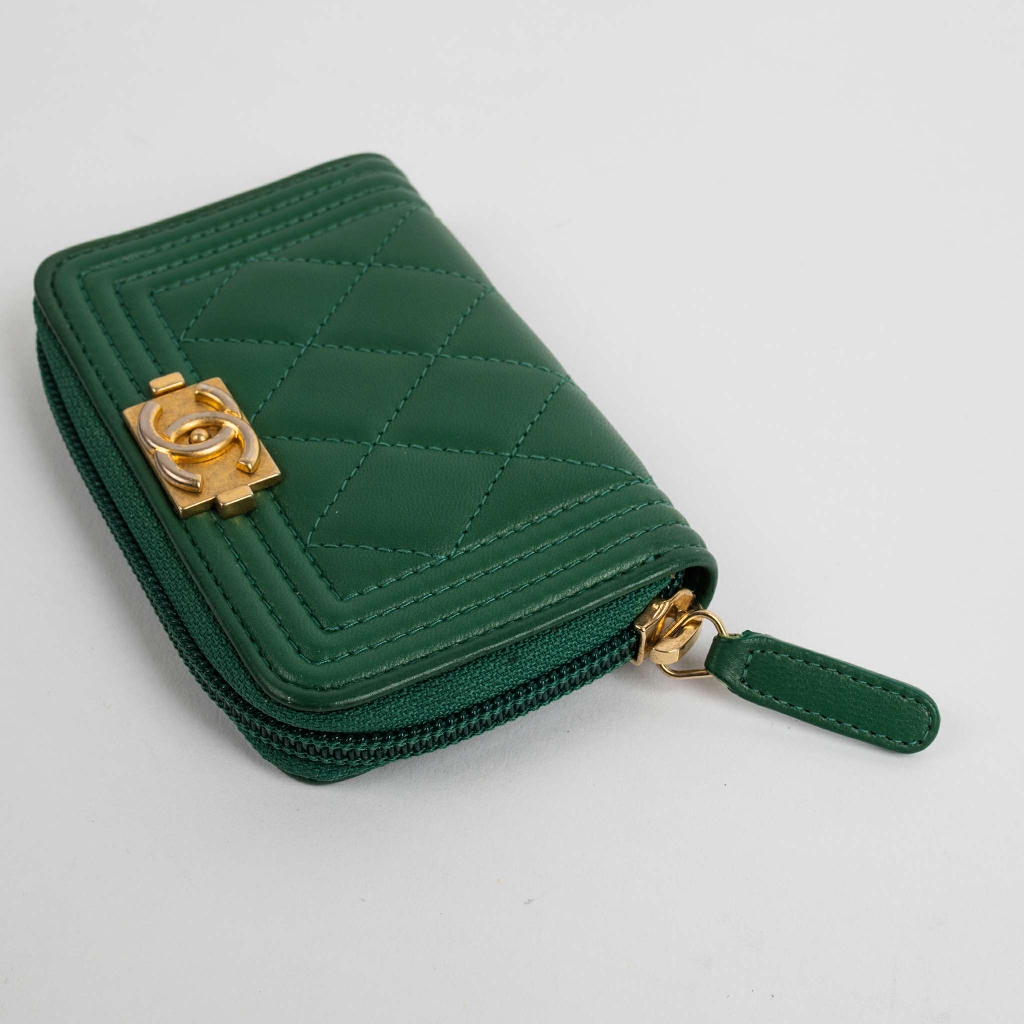 Chanel Boy Iridescent Green  Designer WishBags