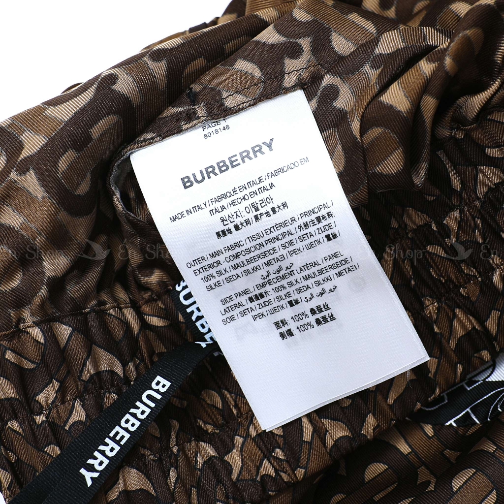 Quần dài Burberry logo TB nâu kẻ sọc trắng - size 4Uk = size 2 US | Én shop  hàng hiệu