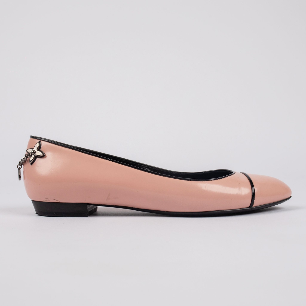 Giày bêt Louis Vuitton logo H màu hồng size 34 (21cm)