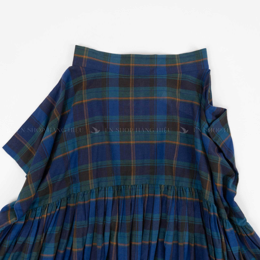Chân váy Vivien Westwood - kẻ caro xanh - size 1