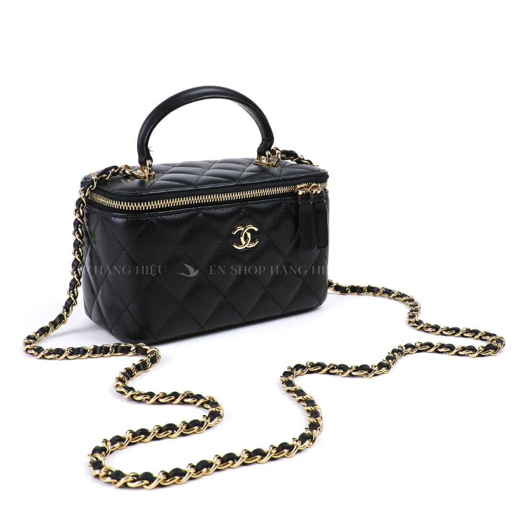 TÚI XÁCH CHANEL CLASSIC FLAP BAG 20 CAVIAR DA ĐEN KIM LOẠI BẠC HÀNG SIÊU  CẤP LIKE AUTH