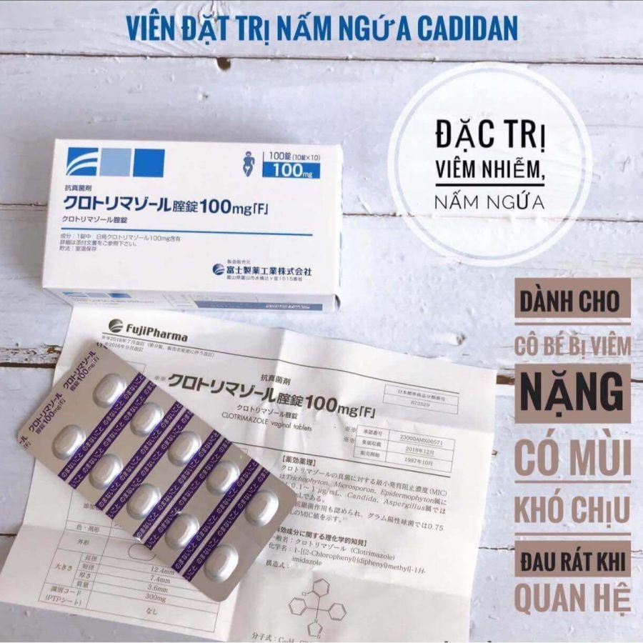 SALE - Viên đặt Elcido Nhật Bản 100mg trị nấm cadian âm đạo
