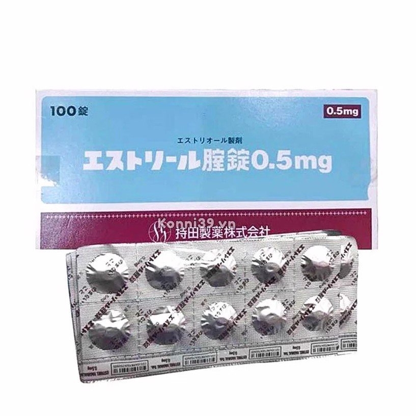 Viên đặt phụ khoa Nhật bản Mochida 0.5mg - Vỉ 10 viên