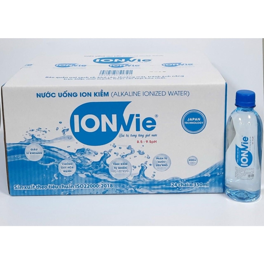 Nước uống ion kiềm IONVie công nghệ Nhật Bản chai 350ml