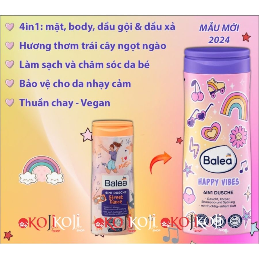 Sữa tắm gội Balea Kids 300ml