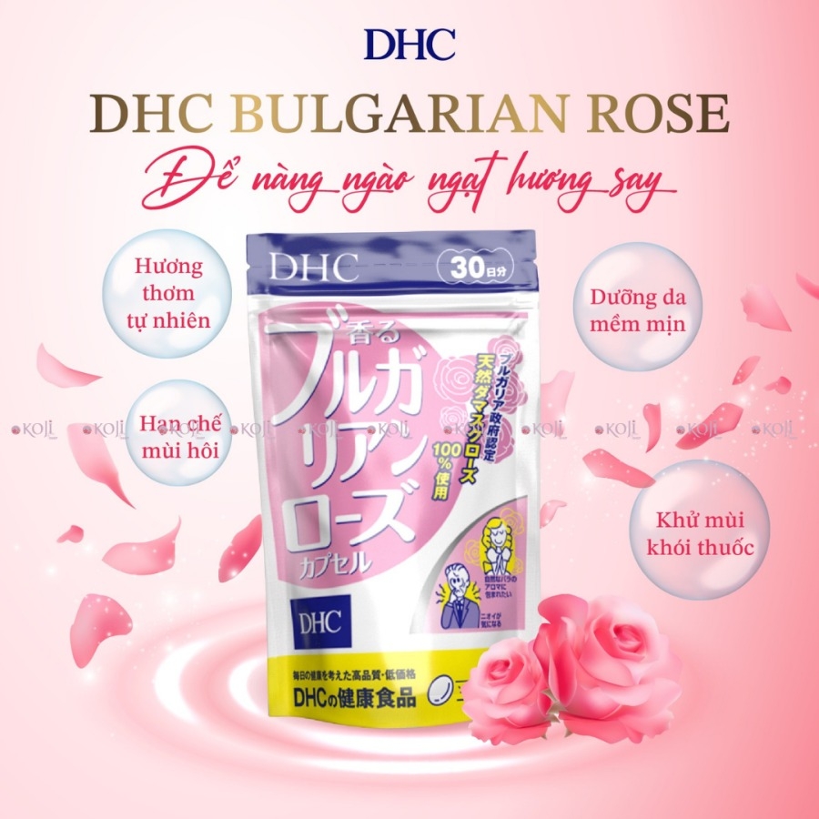 Viên uống dầu hoa hồng thơm cơ thể DHC