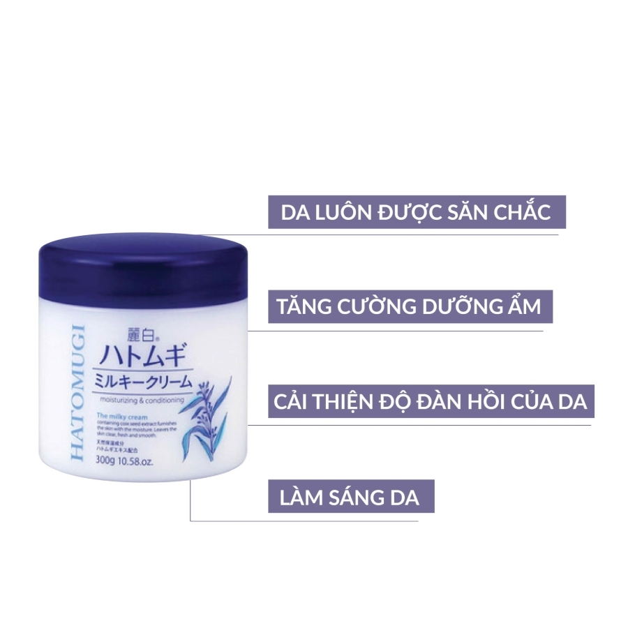 Kem dưỡng Kumano chiết xuất ý dĩ Hatomugi moisturizing conditioning 300g