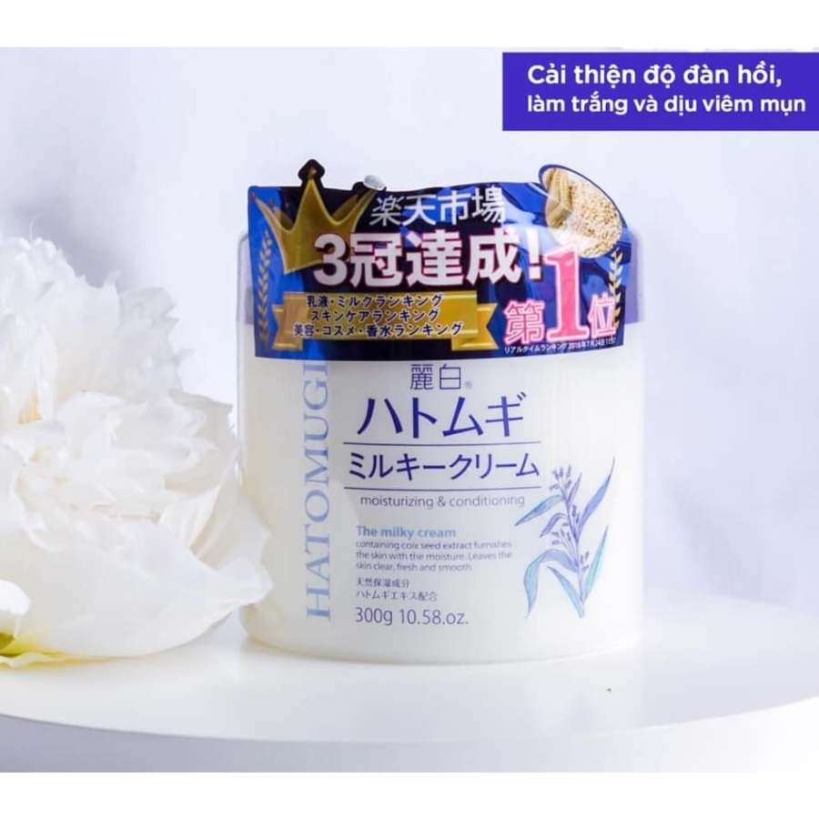 Kem dưỡng Kumano chiết xuất ý dĩ Hatomugi moisturizing conditioning 300g