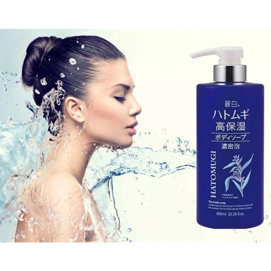 Sữa tắm dưỡng ẩm trắng da Hatomugi 600ml