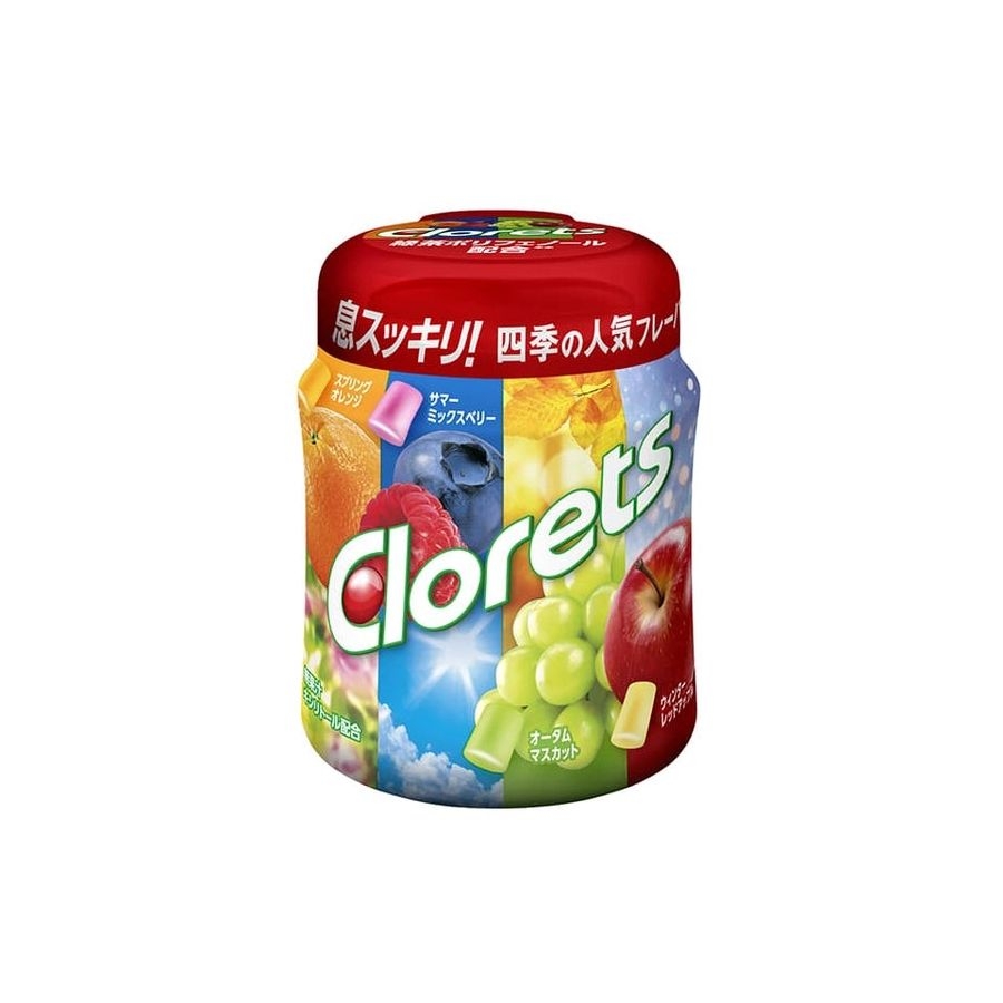 Kẹo cao su Clorets XP Season Assorted Bottle R vị hoa quả tổng hợp 140g