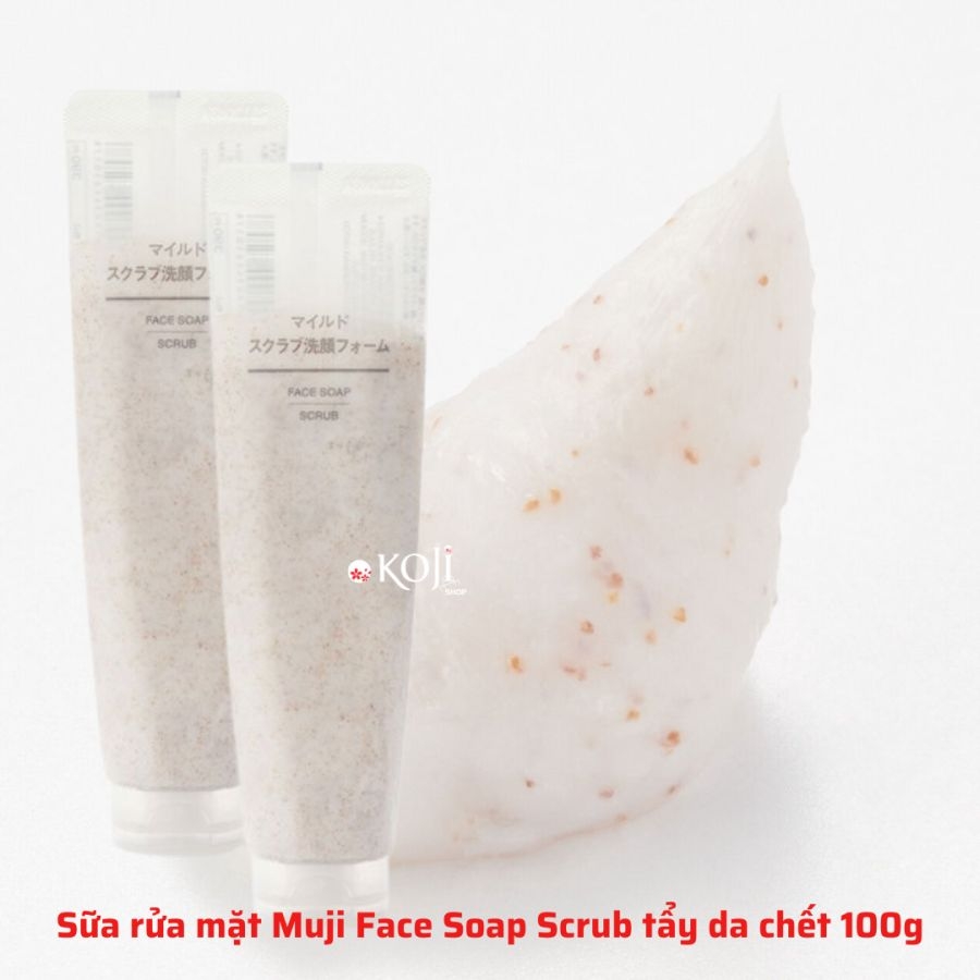 Sữa rửa mặt Muji Face Soap Scrub tẩy da chết 100g