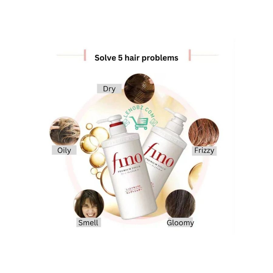 Cặp gội & xả Shiseido Fino Premium Touch hỗ trợ phục hồi tóc hư tổn (550ml)