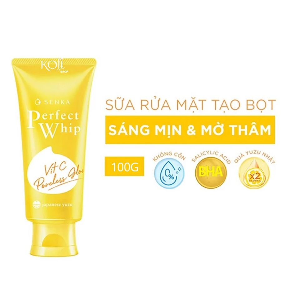 Sữa rửa mặt Shiseido Senka Perfect Whip Vitamin C 100g