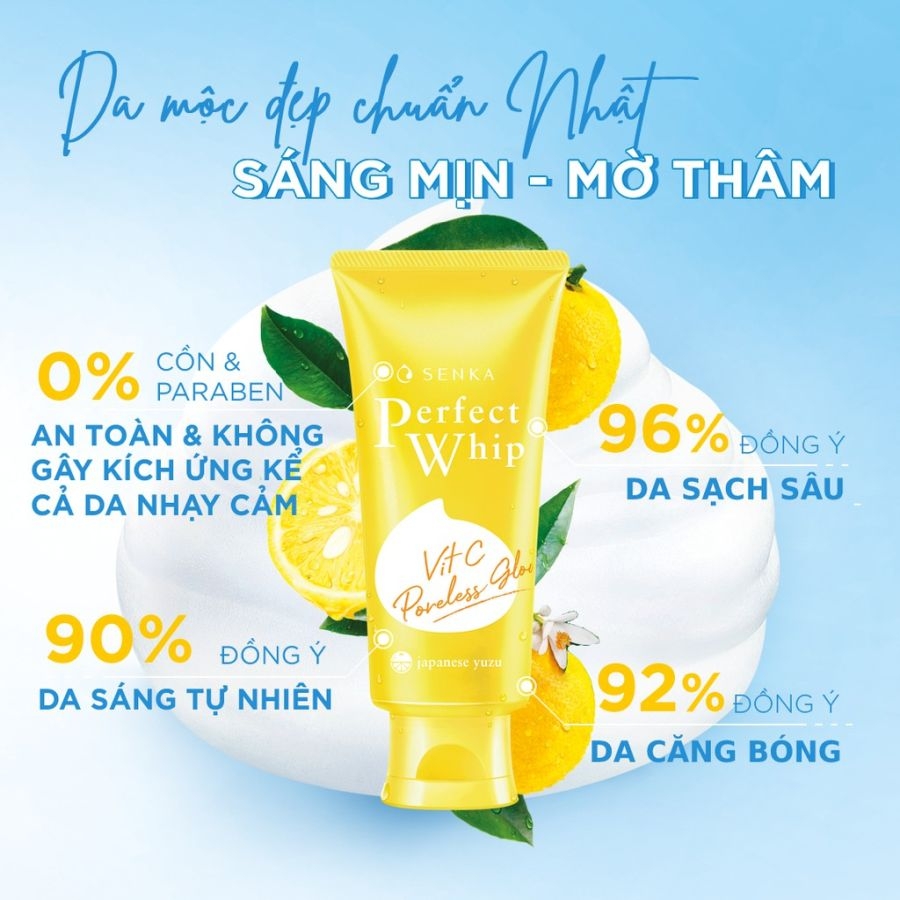 Sữa rửa mặt Shiseido Senka Perfect Whip Vitamin C 100g