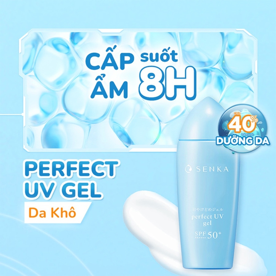 Gel sữa chống nắng dưỡng ẩm Senka Perfect UV Gel SPF 50+ PA++++ 80ml