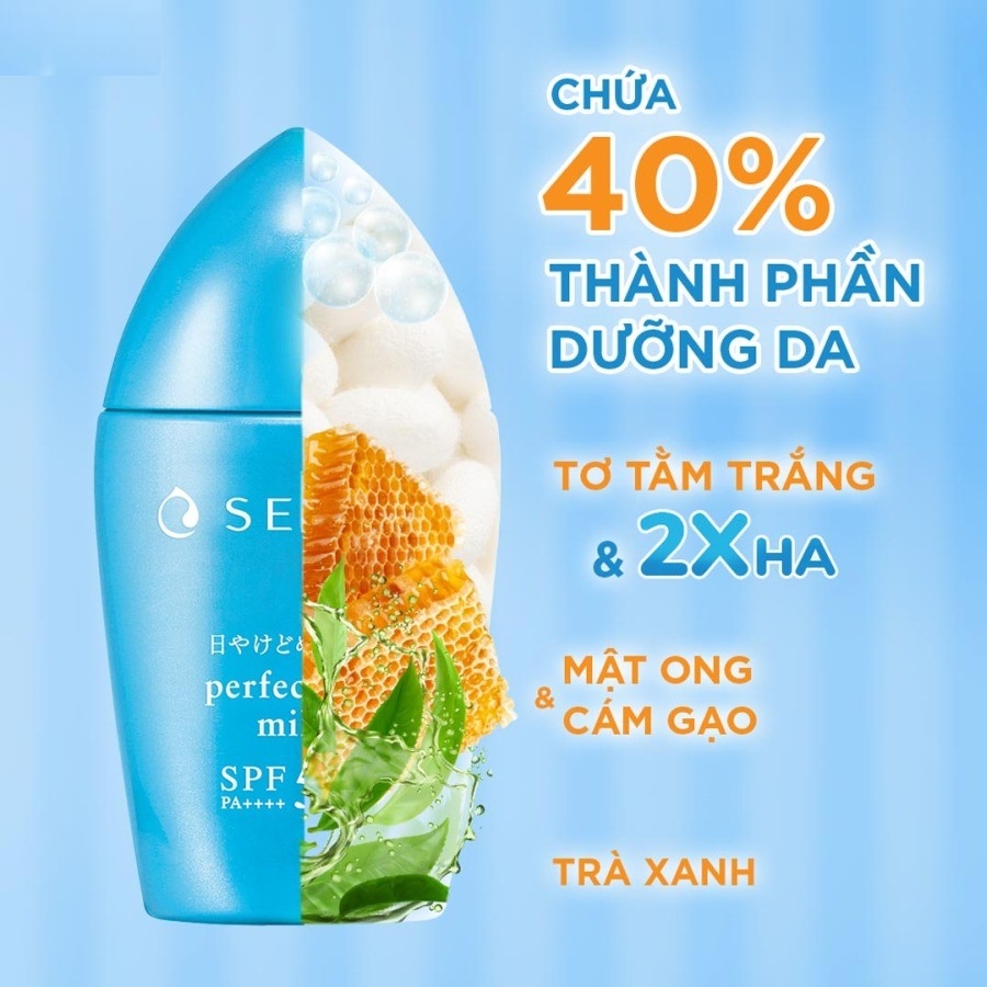 Sữa chống nắng kiềm dầu Senka Perfect uv milk SPF 50+ PA++++ 40ml