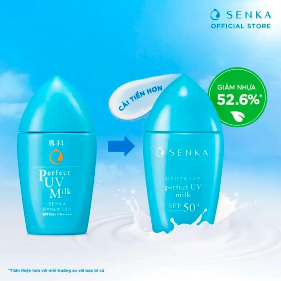 Sữa chống nắng kiềm dầu Senka Perfect uv milk SPF 50+ PA++++ 40ml