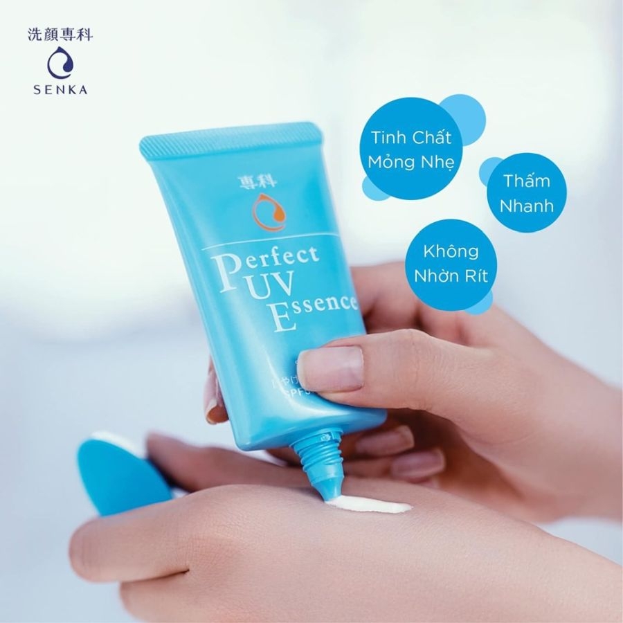 Tinh chất chống nắng nâng tông da Senka Perfect uv Essence SPF 50+ PA++++ 50g