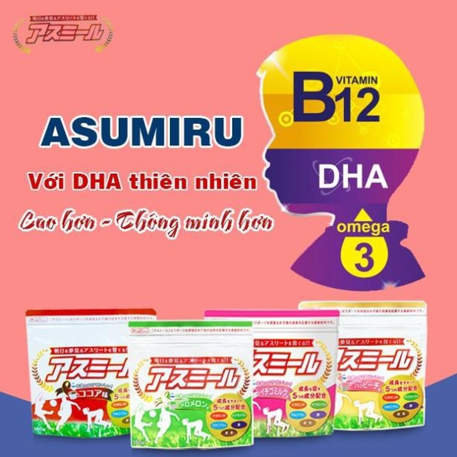 Sữa phát triển chiều cao Asumiru 180g cho trẻ từ 3 - 16 tuổi