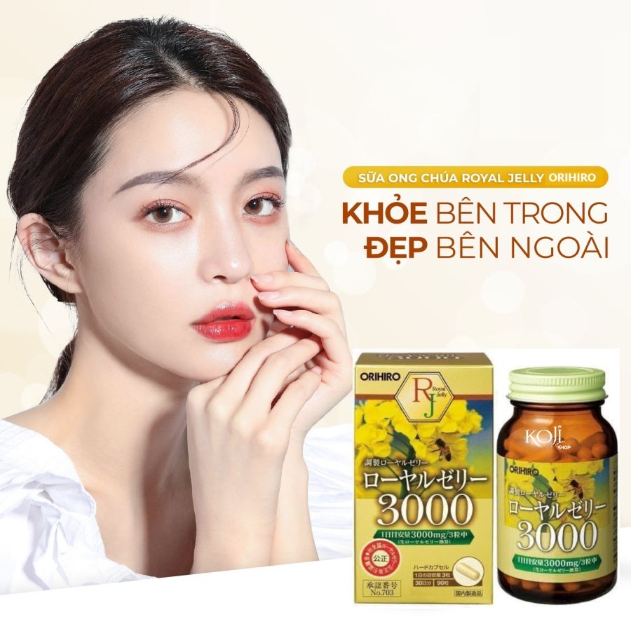 Viên uống sữa ong chúa Royal Jelly 3000mg Orihiro 90 viên