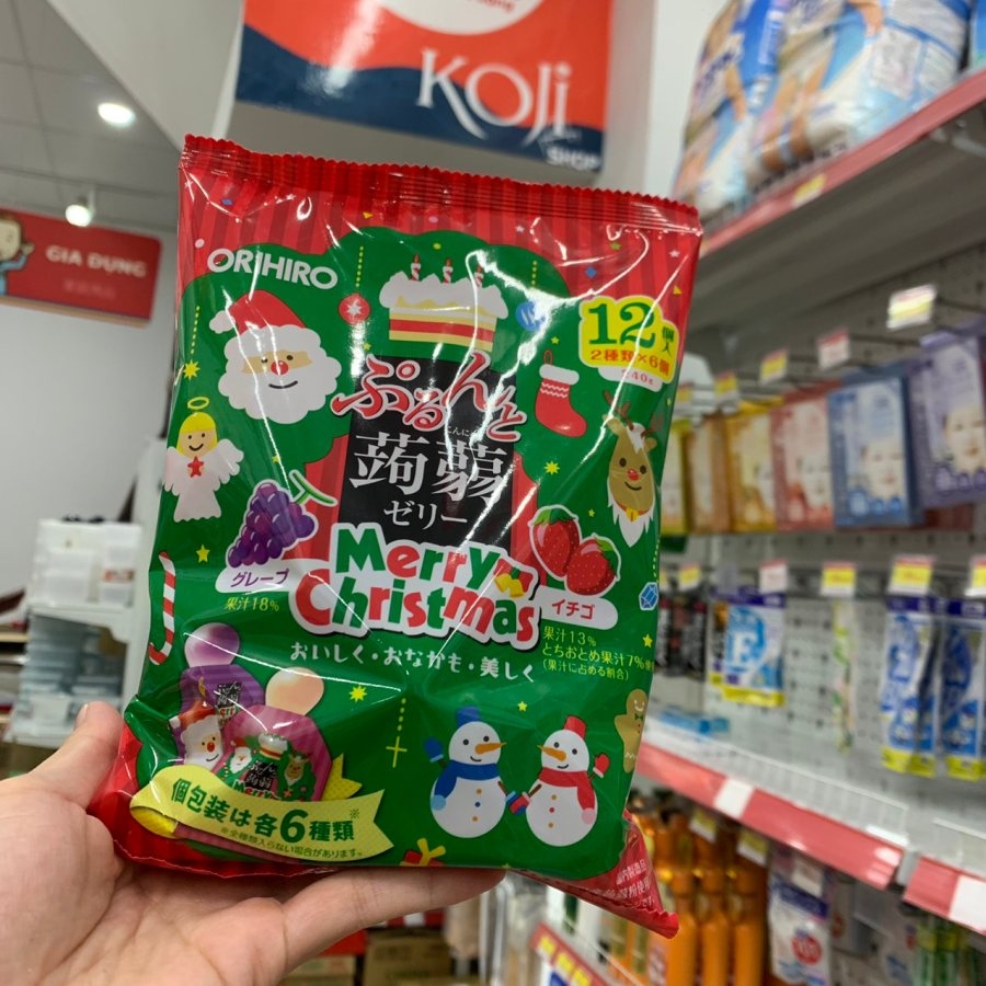 Thạch Orihio Giáng Sinh Vị Nho Dâu 240g
